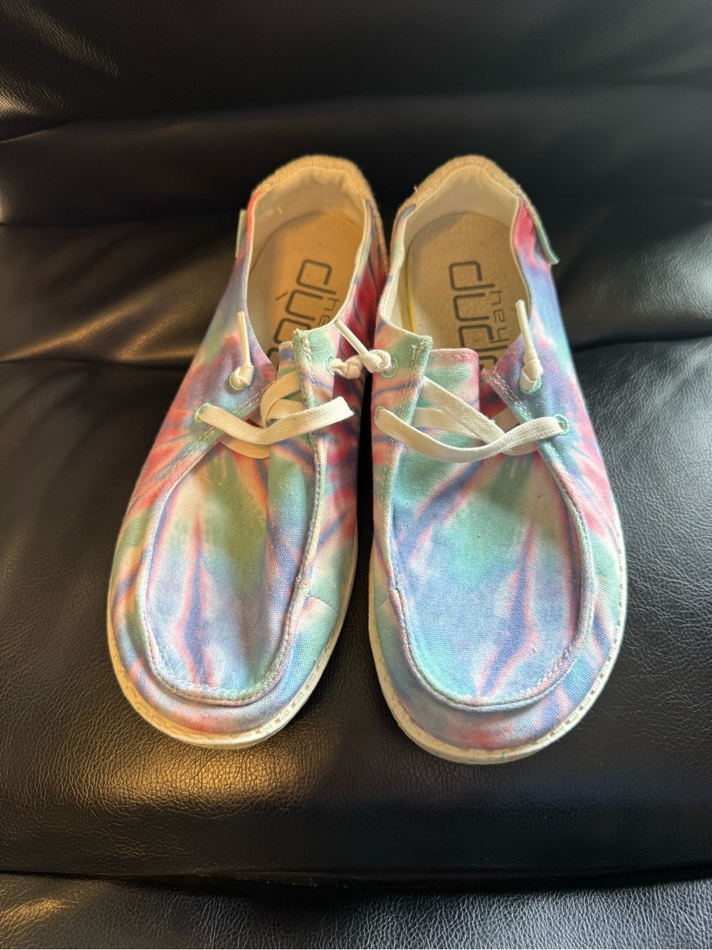 Hey Dude Womens Tie-Dye Canvas Pastel Shoes